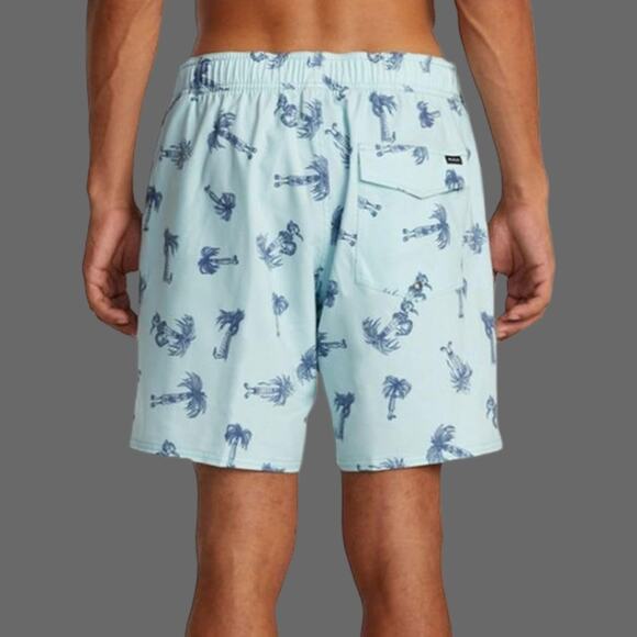 RVCA Pommier Palms 17” Boardshorts Blue Haze XL AVYBS00366 NWT $60 MSRP - Picture 9 of 9